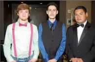  ??  ?? Keegan Johnson, Brandon Solis and Ben Ortiz, all of Batesville