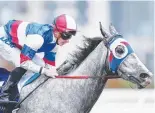  ?? Picture: GETTY IMAGES ?? STRONG RUN: Don't Blush Baby ridden by James McDonald wins the Off The Track Subzero Handicap during Oaks Day at Flemington.