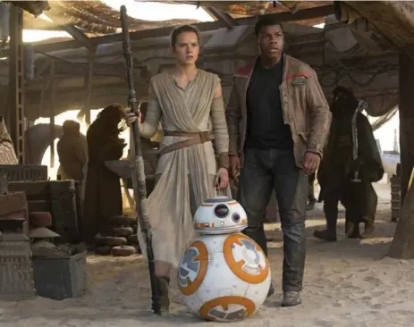  ?? LUCASFILM ?? Star Wars: The Force Awakens, which stars Daisy Ridley and John Boyega, may go down as the Most Argued-Over Film in History, Peter Howell writes.