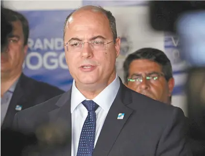  ?? RICARDO CASSIANO ?? Witzel fala em afrouxar quarentena ao cobrar do governo federal recursos para o Estado do Rio