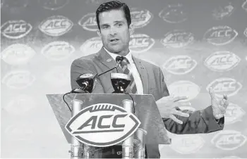  ?? CHUCK BURTON/AP Strengths: ?? Miami’s first-year head coach, Manny Diaz, is focused on turning the Hurricanes into a national title contender.