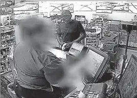  ??  ?? Police say this man robbed a Speedway on the Far East Side early Monday with a handgun wrapped in a white sock.