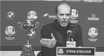  ?? STACY REVERE / GETTY IMAGES ?? Steve Stricker was named United States Ryder Cup captain for 2020 on Wednesday. He is the first American captain never to have won a major.