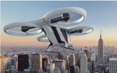  ?? FOTO: AIRBUS ?? Der City-Airbus – ein Lufttaxi mit Elektroant­rieb.