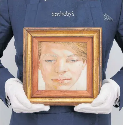  ?? SOTHEBY’S ?? “Head of a Boy”, 1956, de Lucian Freud, en las expertas manos de Sotheby’s. Saldrá a subasta en Londres el 5 de marzo.