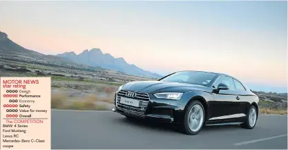  ??  ?? The styling changes give the new A5 a more athletic and executive look.