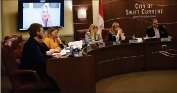  ?? Matthew LIEBENBERG/SOUTHWEST BOOSTER ?? Pamela Hamlin Kritzer made a virtual presentati­on about restorativ­e justice to a regular City of Swift Current council meeting, Nov. 13.