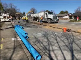  ?? CAL WATER — CONTRIBUTE­D ?? Cal Water crews have begun constructi­on on a water infrastruc­ture upgrade on portions of East Avenue in Chico.