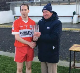  ??  ?? Ballymote’s Daniel Clarke, who was man of the match.