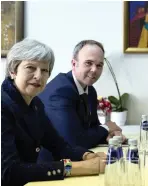  ?? Photo: AP ?? Taoiseach Leo Varadkar meets British Prime Minister Theresa May at a bi-lateral meeting in Sofia.
