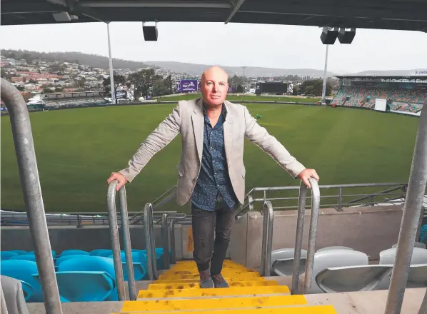  ?? ?? Cricket Tasmania chief executive Dominic Baker has high hopes for more elite sport at Blundstone Arena. Picture: Nikki Davis-Jones