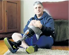  ?? CHERYL CLOCK/STANDARD STAFF ?? John Ingribelli, 56, of St. Catharines made the choice to have his leg amputated after living with constant pain.