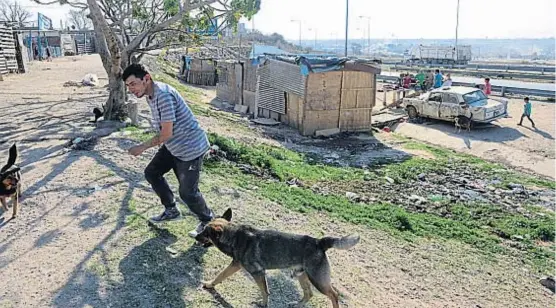  ?? (JOSÉ HERNÁNDEZ) ?? Casi en la banquina. La ampliación de la llamada “Villa Miralta” crece al lado de la avenida Circunvala­ción.