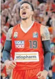  ?? FOTO: IMAGO ?? Chris Babb beim Jubel über zwei seiner 16 Punkte.