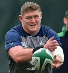  ??  ?? Tadhg Furlong is back on the farm in his native Campile.
