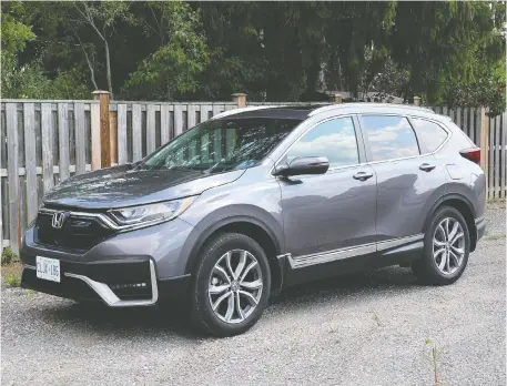  ?? JIL MCINTOSH/DRIVING ?? The 2020 Honda CR-V features a new grille, headlamps and console. After 23 years, the CR-V is still a top seller in Canada.