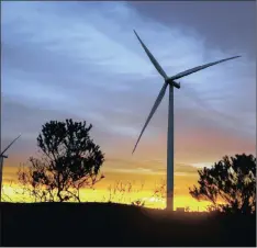  ?? PHOTO: EPA ?? A general view at dawn of the Jeffreys Bay Wind Farm. Located on the outskirts of Jeffreys Bay in the Eastern Cape it is an ideal wind energy resource.