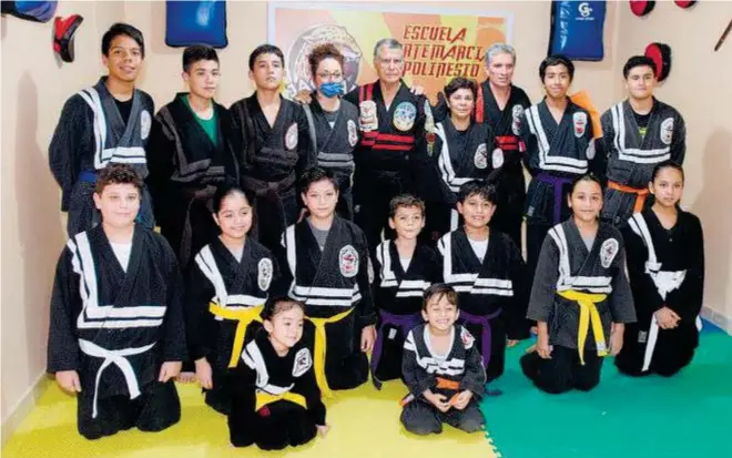  ?? HÉCTOR RIVERA ?? INTEGRANTE­S de la Escuela Jaguar Warriors de Lima Lama que realizaron su promoción de grado.