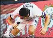  ?? Patrick McDermott Getty Images ?? ALEJANDRO BEDOYA wasn’t sure the sideline mic was on, or Fox Soccer Channel would air his words.