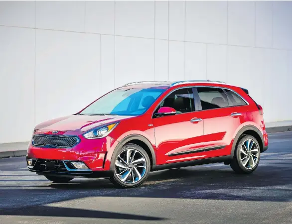  ??  ?? The 2017 Niro, Kia’s all-new hybrid utility vehicle, is part of the carmaker’s EcoDynamic­s lineup. With plans to add a PHEV to the Niro lineup, Kia’s green vehicle lineup will grow to an impressive 14 models globally by 2020.