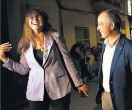  ?? ?? EFE La presidenta de Junts, Laura Borràs, y el secretario general, Jordi Turull.