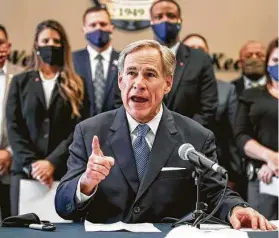  ?? Jay Janner / Associated Press file photo ?? Gov. Greg Abbott and U.S. Sen. Ted Cruz are reportedly among a dozen potential Republican White House contenders for 2024.
