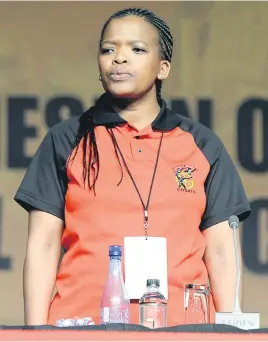  ?? Picture: Gallo Images ?? WOMAN IN CHARGE. Zingiswa Losi is the first female president of trade union federation Cosatu.