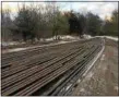  ?? FILE PHOTO BY RYAN LENNOX ?? Tracks that were pulled up near the Ashokan Reservoir are shown in January 2018.