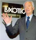  ??  ?? Leonardo
Del Vecchio Fondatore e presidente di Luxottica. Nel 2018 il gruppo ha registrato un fatturato di 8,9 miliardi, in calo sui 9,1 i del 2017. Ma resta leader.
I dati 2018 non tengono conto dell’operazione con Essilor