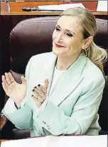  ?? DANI DUCH ?? Cifuentes ahir a l’Assemblea de Madrid