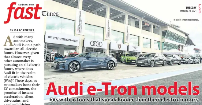  ?? ?? ■ Audi’s e-tron model range.