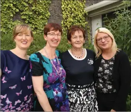  ??  ?? Kathleen with Hazel Henry, Marian O’Donnell and Majella Sweeney.