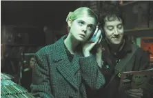  ?? A24 ?? At left, writer Neil Gaiman (left) and director John Cameron Mitchell created “How to Talk to Girls at Parties,” above, starring Elle Fanning and Alex Sharp.