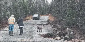  ?? THE CANADIAN PRESS ?? Residents in Cape Breton, N.S., inspect road damage after a recent storm. Warnings about the real-world implicatio­ns of a changing climate have been with us for decades, Heather Scoffield writes, but we’ve been slow to act.