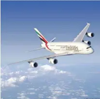  ??  ?? SHORTEST SCHEDULED FLIGHT: The flight from Dubai Internatio­nal Airport to Muscat Internatio­nal Airport – a distance of 380km – will be the shortest scheduled A380 flight.