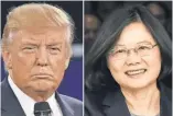  ?? AFP/ GETTY IMAGES ?? Taiwan officials, including Tsai Ing Wen, will be watching Donald Trump.
