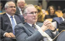  ?? Jana Asenbrenne­rova / Special to The Chronicle 2019 ?? Retiring CEO Bill Johnson negotiated a bankruptcy plan resulting from PG&E’s role in wildfires in 2015, 2017 and 2018.