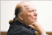  ?? STEVEN SENNE AP ?? Celebrity chef Mario Batali listens on the first day of his sexual misconduct trial at Boston Municipal Court on Monday. The trial will resume today.