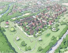  ?? ?? An artist’s impression of what the developmen­t could look like
