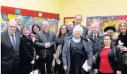  ??  ?? MPs Bill Esterson and Peter Dowd with Southport ex-Labour candidate Liz Savage, councillor­s and union members