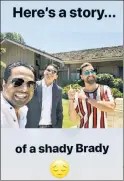  ??  ?? NOT GONNA BE ME: Lance Bass (right) celebrated buying the “Brady Bunch” house too early after his winning bid was KO’d, he posted.