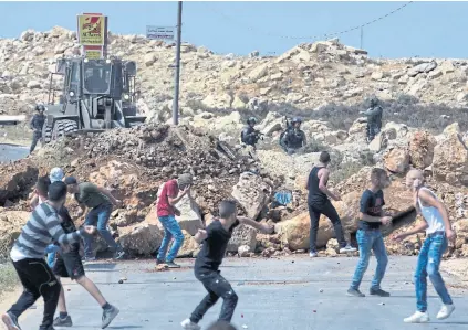  ?? nasser nasser/aP ?? En un asentamien­to cerca de Ramallah hubo enfrentami­entos