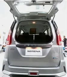  ??  ?? The new Serena has a dual back door, so you can easily access the boot by only opening the top half of the back door.