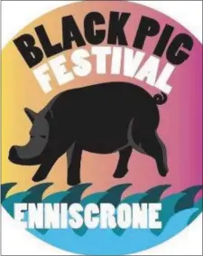  ??  ?? Black Pig Festival Logo. The festival in Enniscrone is getting bigger and better every year, say organisers.