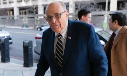  ?? Photograph: José Luis Magaña/AP ?? Rudy Giuliani arrives at the federal courthouse in Washington DC on Wednesday.