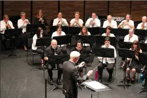  ?? NEWS FILE PHOTO ?? The Medicine Hat Concert Band Society, shown here performing last May, will be on the Esplanade stage again this Saturday night for the annual Pops a n d Favourites concert under the direction of Bill Wahl.