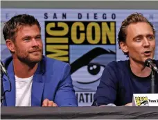  ?? Reuters ?? Chris Hemsworth, left, and Tom Hiddleston at a panel for Thor: Ragnarok at Comic-Con Internatio­nal 2017
