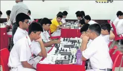  ?? DPS ?? ▪ Players in action during the opening day of the DPS National Chess Championsh­ip in Lucknow on Friday.