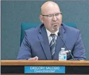  ?? Kent Nishimura Los Angeles Times ?? FIRED El Rancho High teacher Gregory Salcido is on the Pico Rivera council. He’s appealing his dismissal.