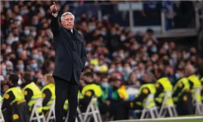  ?? ?? Carlo Ancelotti’s Real Madrid take on Chelsea in the Champions League quarter-final second leg on Tuesday. Photograph: AgenciaLOF/ Shuttersto­ck